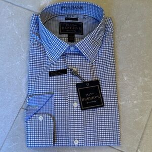 Jos. A. Bank Blue and White Gingham Dress Shirt